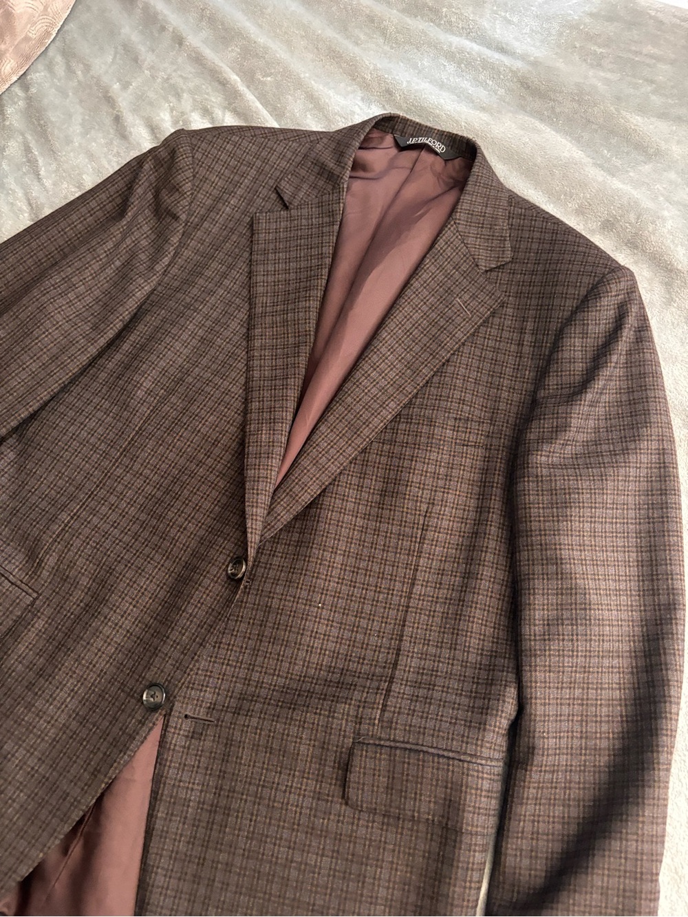 Samuelsohn Brown Plaid Sport Coat